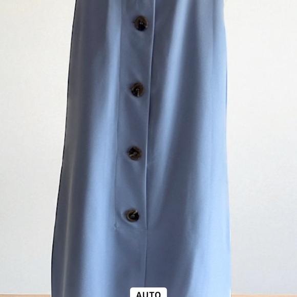 Sail to Sable Blue Hydrangea Cowl Neck Sleeveless Button Back Dress. SZ L NWT - Picture 12 of 13
